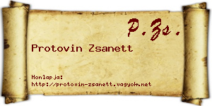 Protovin Zsanett névjegykártya