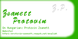 zsanett protovin business card